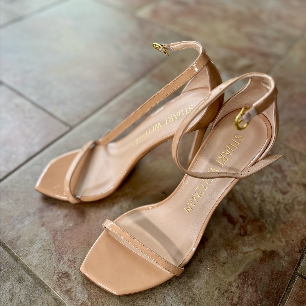 Stuart Weitzman Tan Strappy Heels